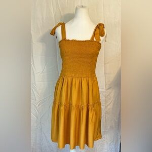 Chic Mustard Mini Dress